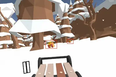 Avoid obstacles and collect gifts